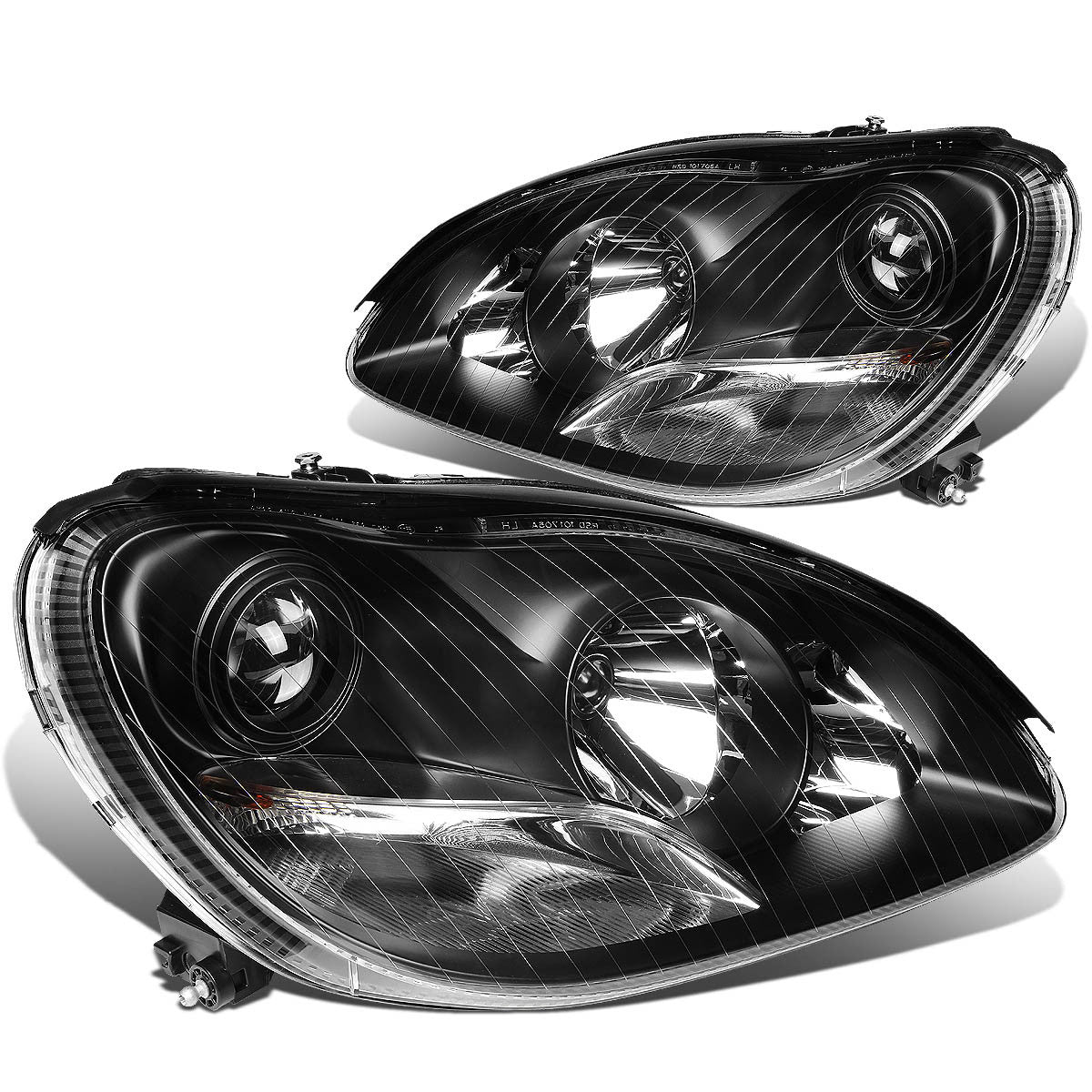 DNA Motoring, 00-06 Mercedes-Benz S350 S430 S500 S600 S55 S65 AMG Projector Headlights - Black Housing