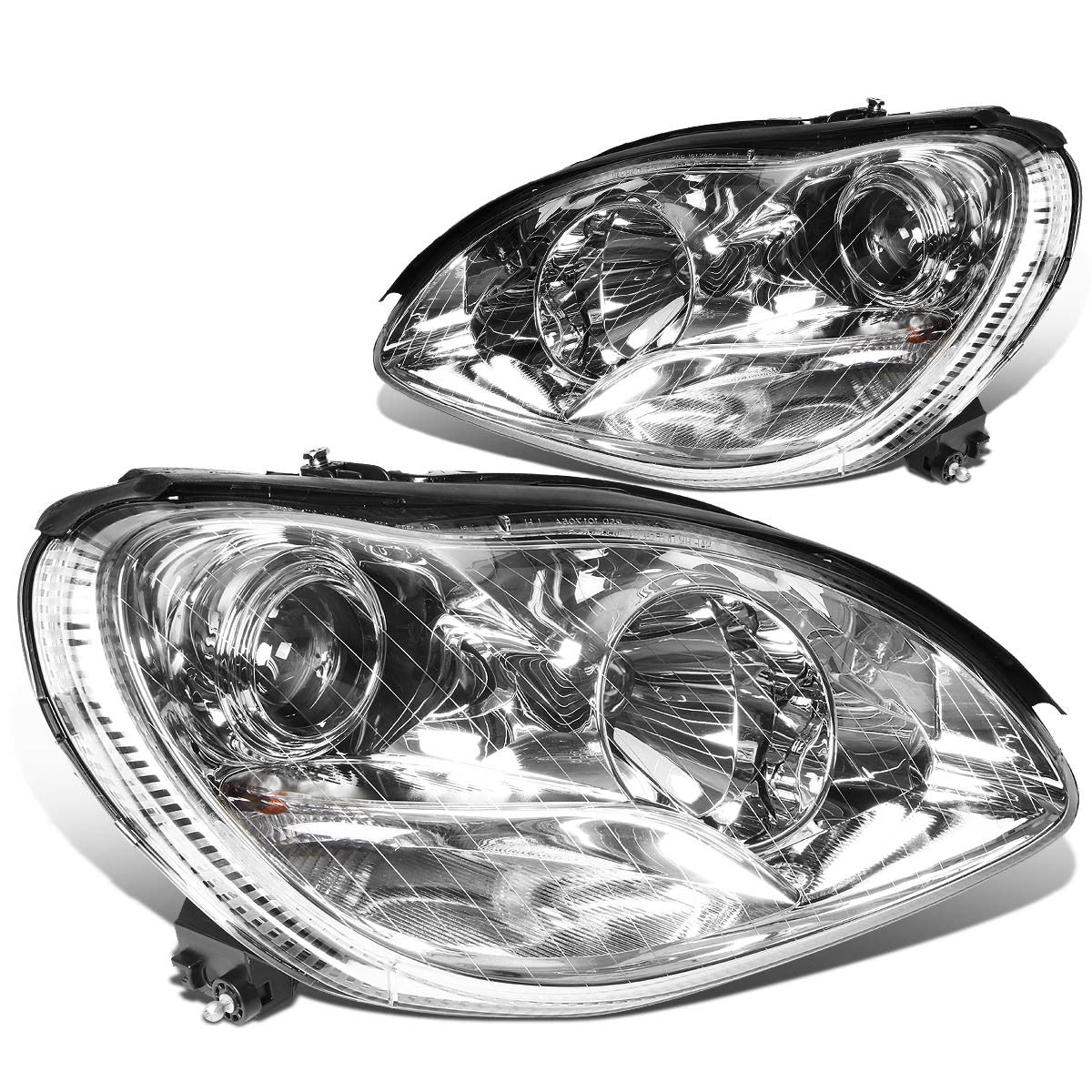 DNA Motoring, 00-06 Mercedes-Benz S350 S430 S500 S600 S55 S65 AMG Projector Headlights - Chrome Housing