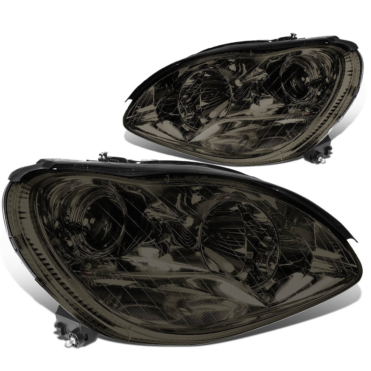 DNA Motoring, 00-06 Mercedes-Benz S350 S430 S500 S600 S55 S65 AMG Projector Headlights - Smoked Housing