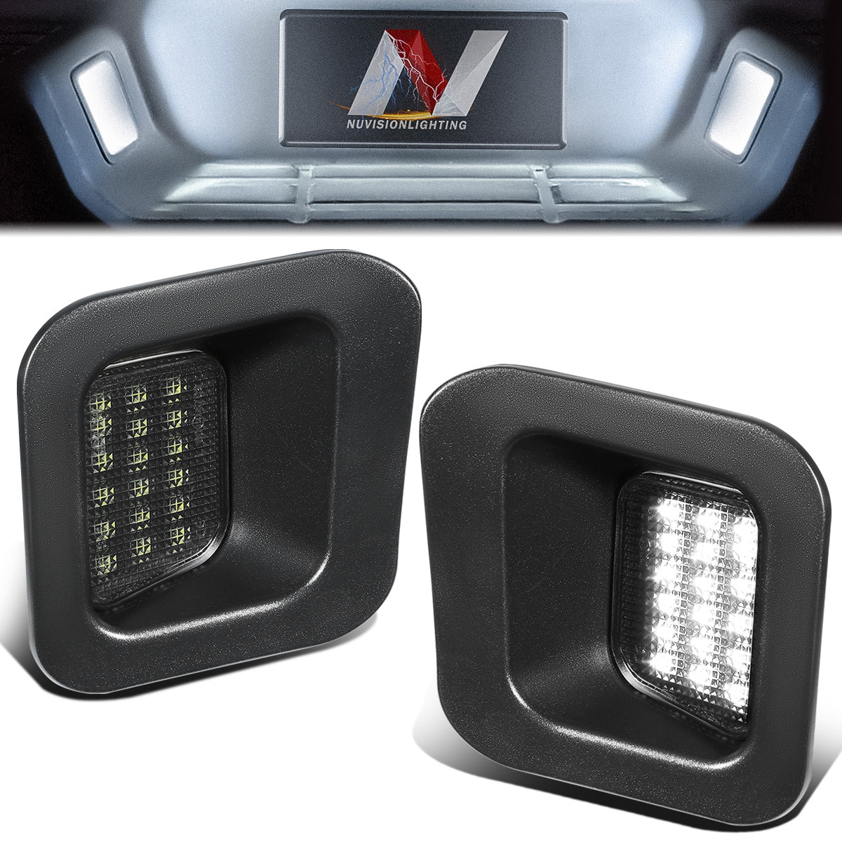 Nuvision Lighting, 03-10 Dodge Ram 2500 3500 11-18 Ram 1500 2500 3500 LED License Plate Lights