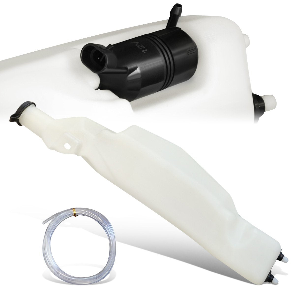 CAAP, 03-13 Chevy Express 1500 2500 3500 Windshield Washer Reservoir Tank Bottle w/Fluid Pump