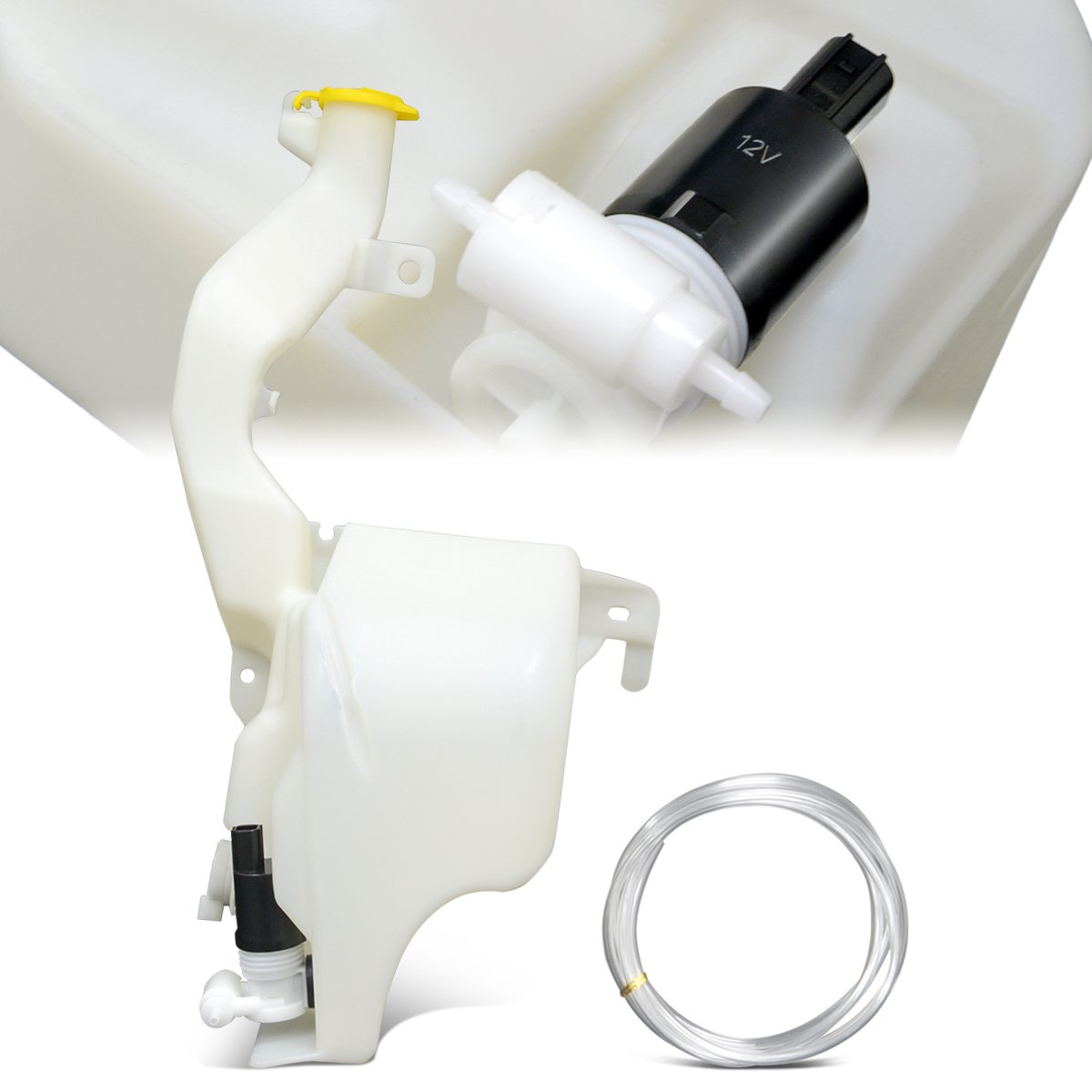 CAAP, 04-07 Dodge Caravan Windshield Washer Reservoir Tank Bottle w/Level Sensor+Fluid Pump