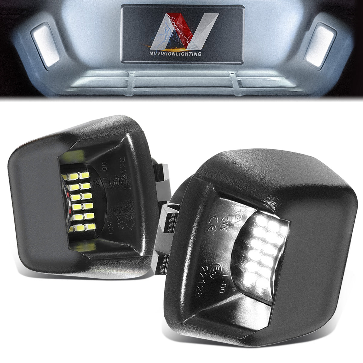 Nuvision Lighting, 07-15 Nissan Titan Xterra Armada 07-19 Frontier LED License Plate Lights